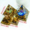 1.18in Energy Pyramid Reiki Healing Natural Amethyst Quartz Crystal Chakra Tool Ornaments Resin Stone Craft Pyramid Home Decor - Imagen 2