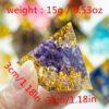 1.18in Energy Pyramid Reiki Healing Natural Amethyst Quartz Crystal Chakra Tool Ornaments Resin Stone Craft Pyramid Home Decor - Imagen 3