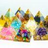1.18in Energy Pyramid Reiki Healing Natural Amethyst Quartz Crystal Chakra Tool Ornaments Resin Stone Craft Pyramid Home Decor - Imagen 4