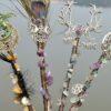 18cm Amethyst Witch Crystal Wand Natural quartz Moon Viking Dragon Feather Magic Wand Ceremony Props Fairy Energy Gift Wicca - Imagen 3