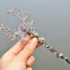 18cm Amethyst Witch Crystal Wand Natural quartz Moon Viking Dragon Feather Magic Wand Ceremony Props Fairy Energy Gift Wicca - Imagen 5