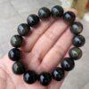 Pulsera de Cuentas de Obsidiana Dorada: Fuerza Protectora