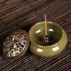 Alloy Incense Burner Stick Holder Buddhism Lotus Line Incense plate Sandalwood Coil Base Temples Yoga Studios Home Decoration1X - Imagen 2