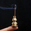 Alloy Incense Burner Stick Holder Buddhism Lotus Line Incense plate Sandalwood Coil Base Temples Yoga Studios Home Decoration1X - Imagen 4