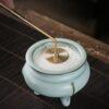 Brass Incense Seal Tools Set Incense Ash Press Powder Incense Supplies Shovel/Press /Spoon/Brush - Imagen 4