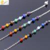 CSJA Reiki Healing 7 Chakra Crystal Pendulums for Dowsing Natural Stone Hexagonal Prism Pyramid White Pink Obsidian Pendulo F057 - Imagen 4