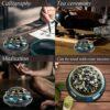Incense Burner with Lid Hollow Top Censer Holder Heat Resistance Incense Tower Ice Crack Pattern Peaceful Mind Censer Burner - Imagen 3
