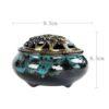 Incense Burner with Lid Hollow Top Censer Holder Heat Resistance Incense Tower Ice Crack Pattern Peaceful Mind Censer Burner - Imagen 6
