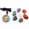 Natural Crystal Chakras Kit Amethyst Stone Healing Meditation Reiki 7 Chakra Yoga Stone Set Collection Gifts Necklace Spiritual - Imagen 3