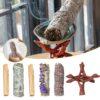 Natural White Sage Grass Bundle Smudge Stick Pure Leaf Smoky Indoor Purification Grass Incense Home Office Cleansing Bundle