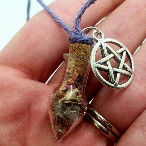 Protection Spell Jar Spell Jar Necklace Witchcraft Supplies Altar Tools Spell Bottle Pendant Witchcraft Spell Wicca