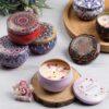 Scented Candles Jar Vintage Flower Candle Jars Soy Wax Fragrance Candle Wedding Birthday Gift Home Festival Eid al-Ad Decoration - Imagen 2
